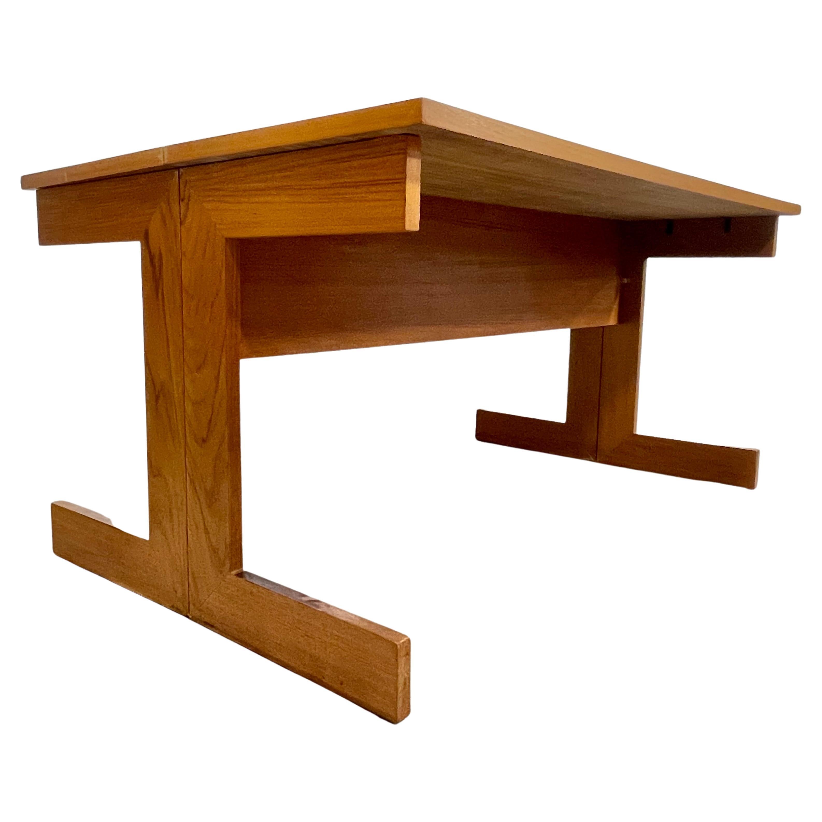 Mid Century Modern Teak EXPANDABLE Flip Top DESK / Dining TABLE For