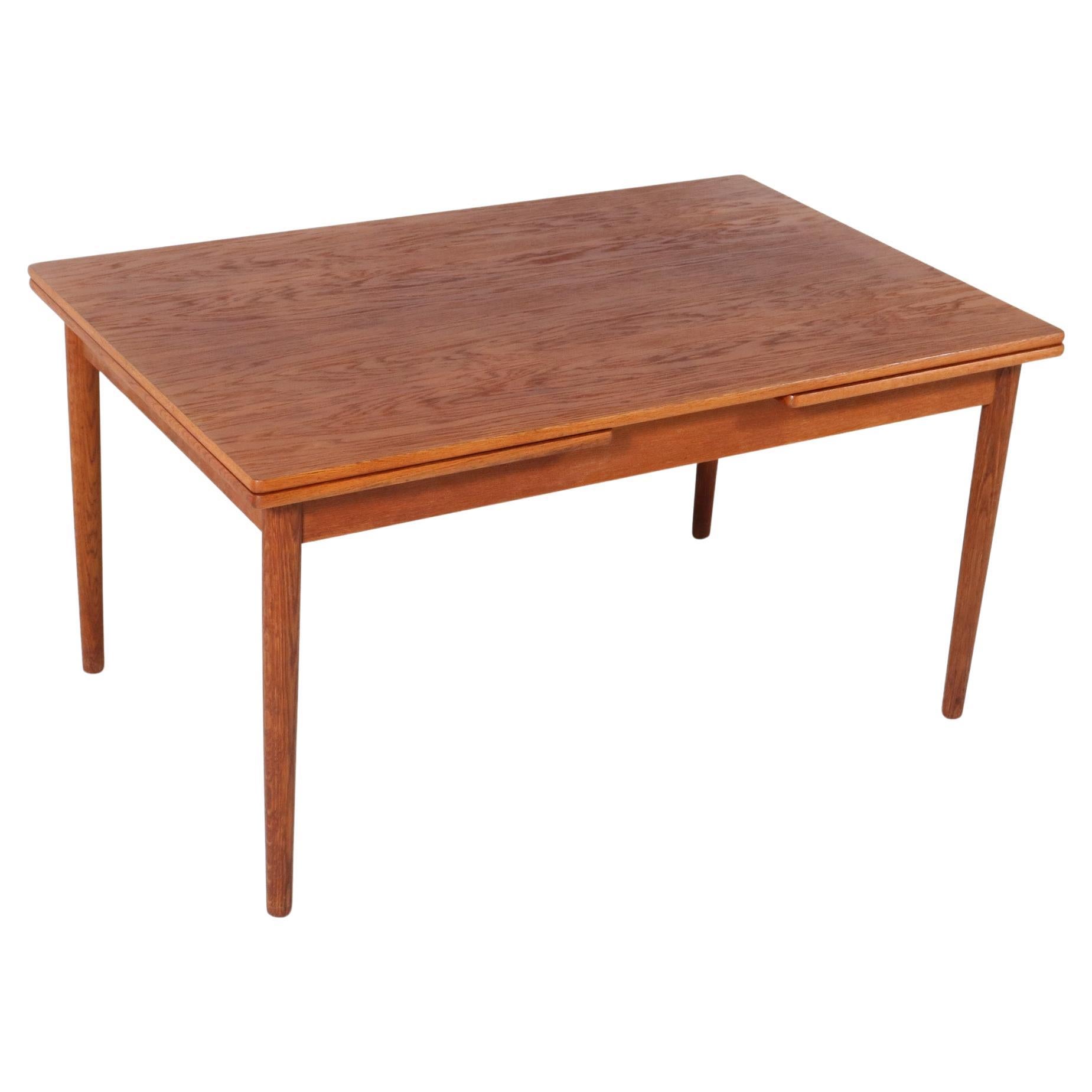  Mid-Century Modern Teak Extendable Dining Room Table Mo. 215 by Farstrup, 1960s For Sale