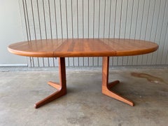 Mid century modern teak extendable dining table