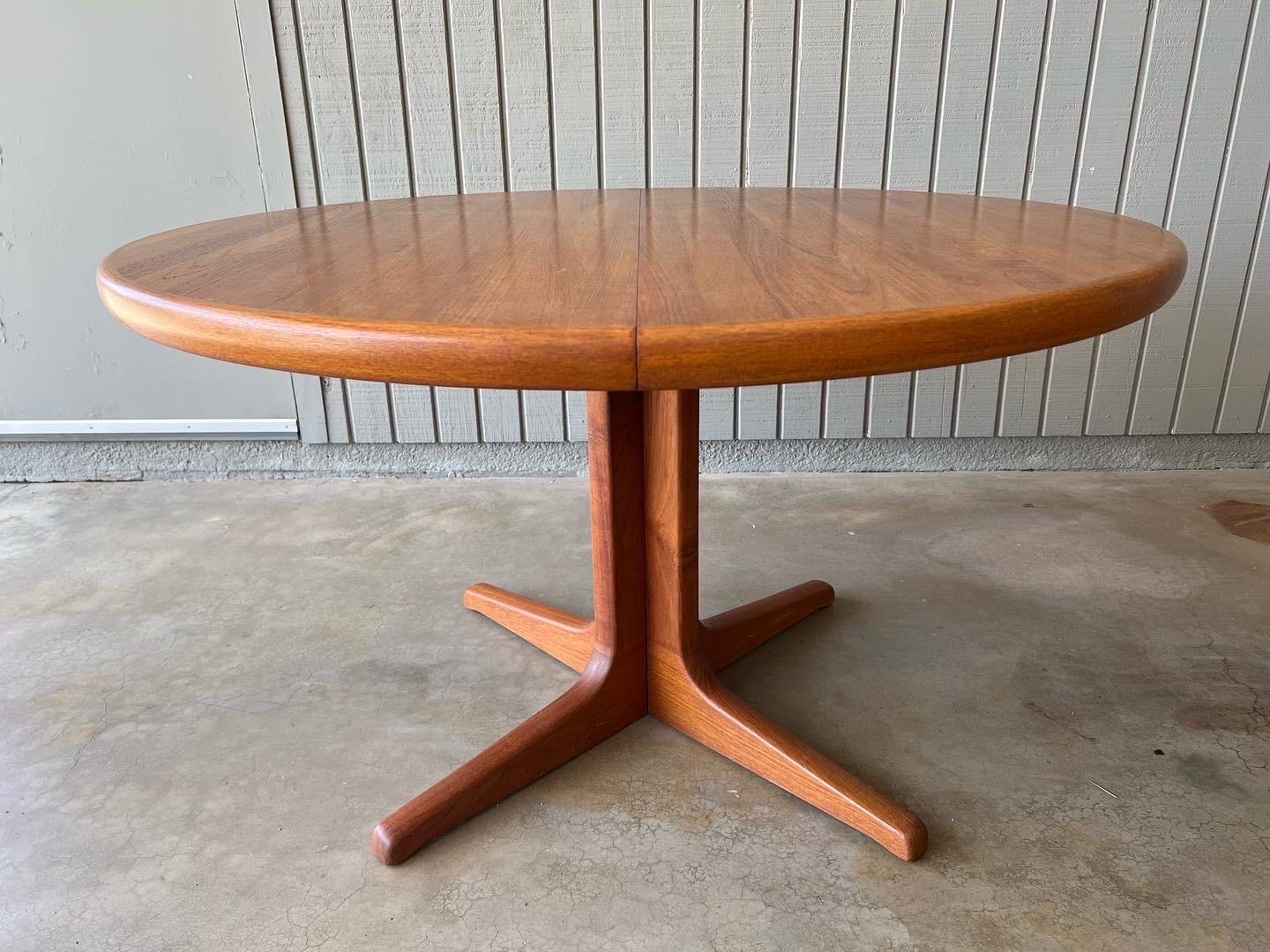 Danish Mid century modern teak extendable dining table