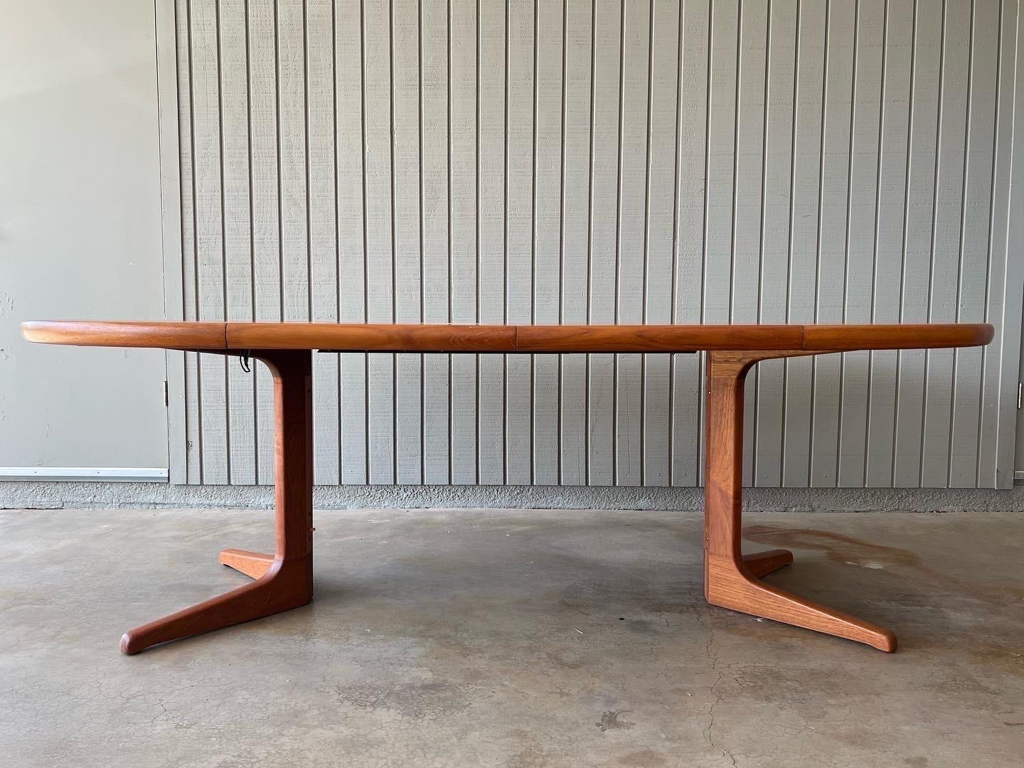Teak Mid century modern teak extendable dining table