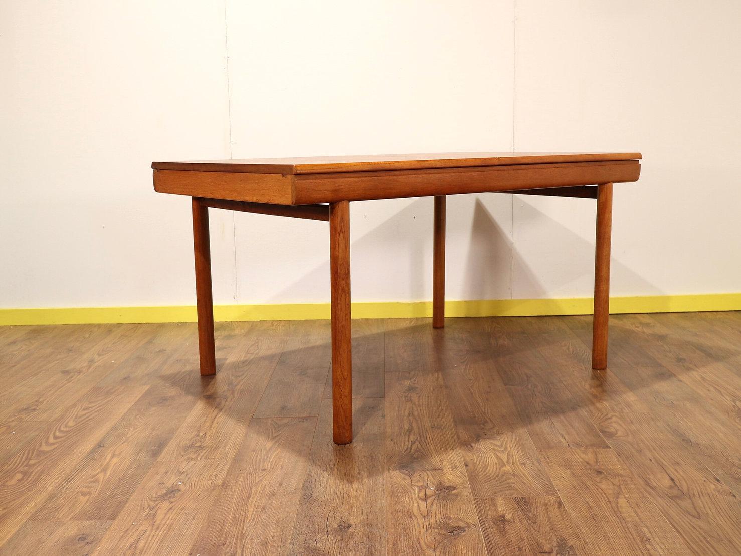 Mid-Century Modern Teak Extending Dining Table by White and Newton 2