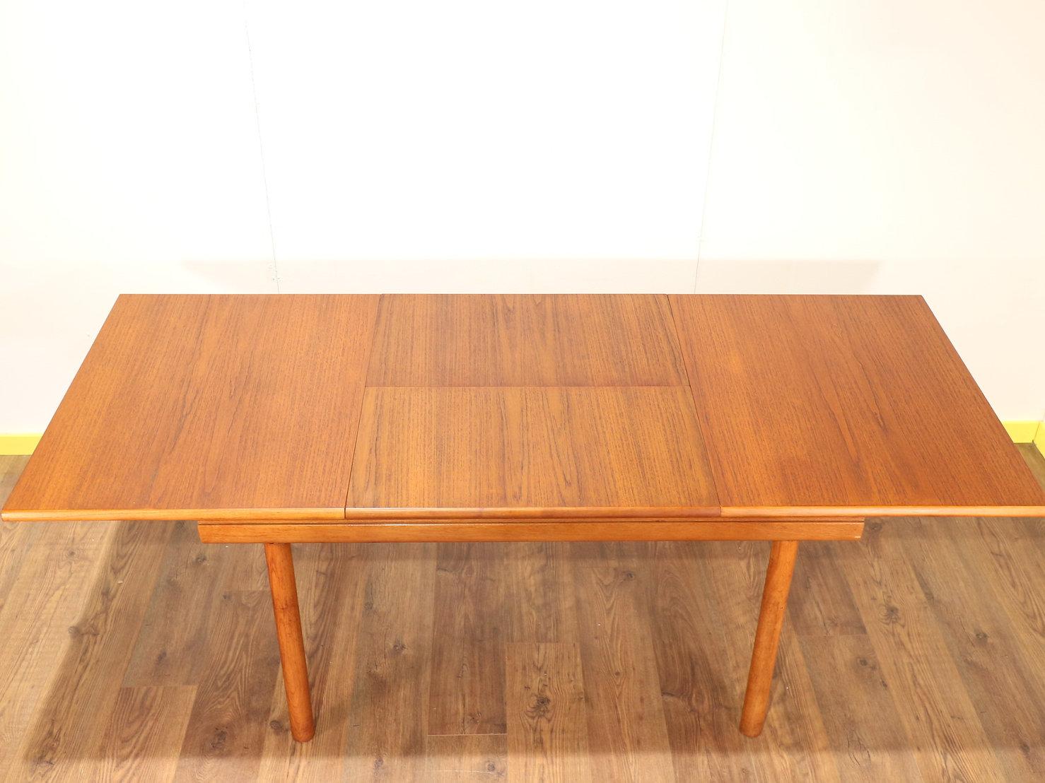 British Mid-Century Modern Teak Extending Dining Table by White and Newton
