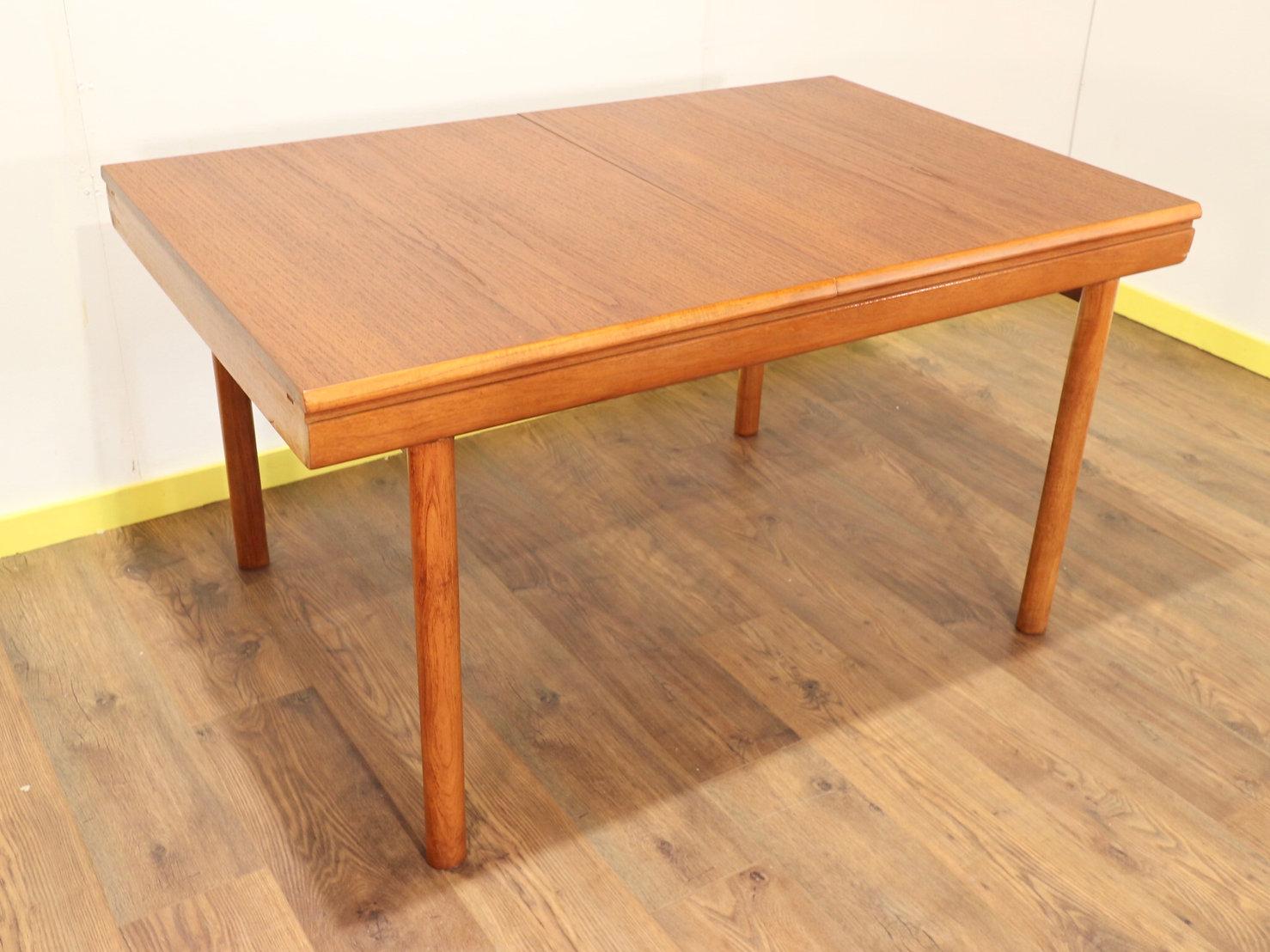 20th Century Mid-Century Modern Teak Extending Dining Table by White and Newton
