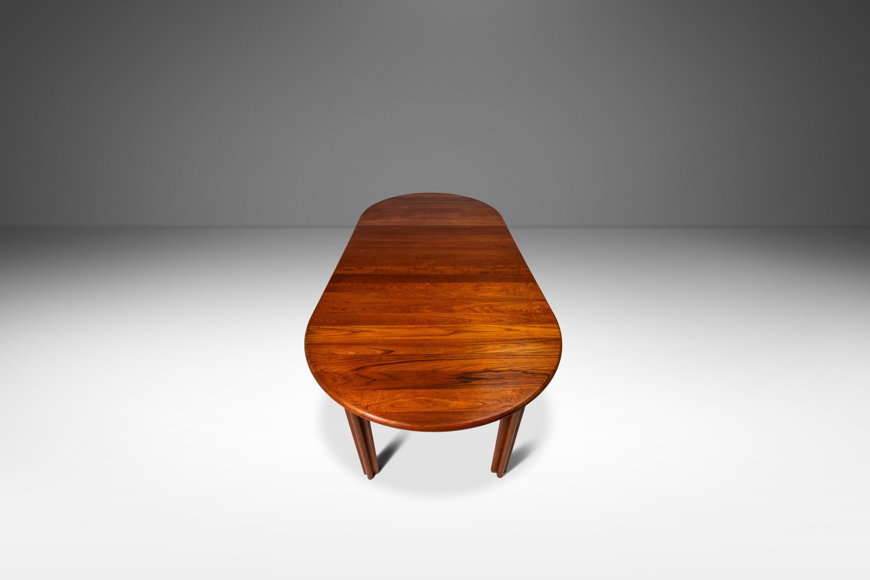 Mid-Century Modern Teak Extension Dining Table by Benny Linden, 2 Leaves, 1970 1