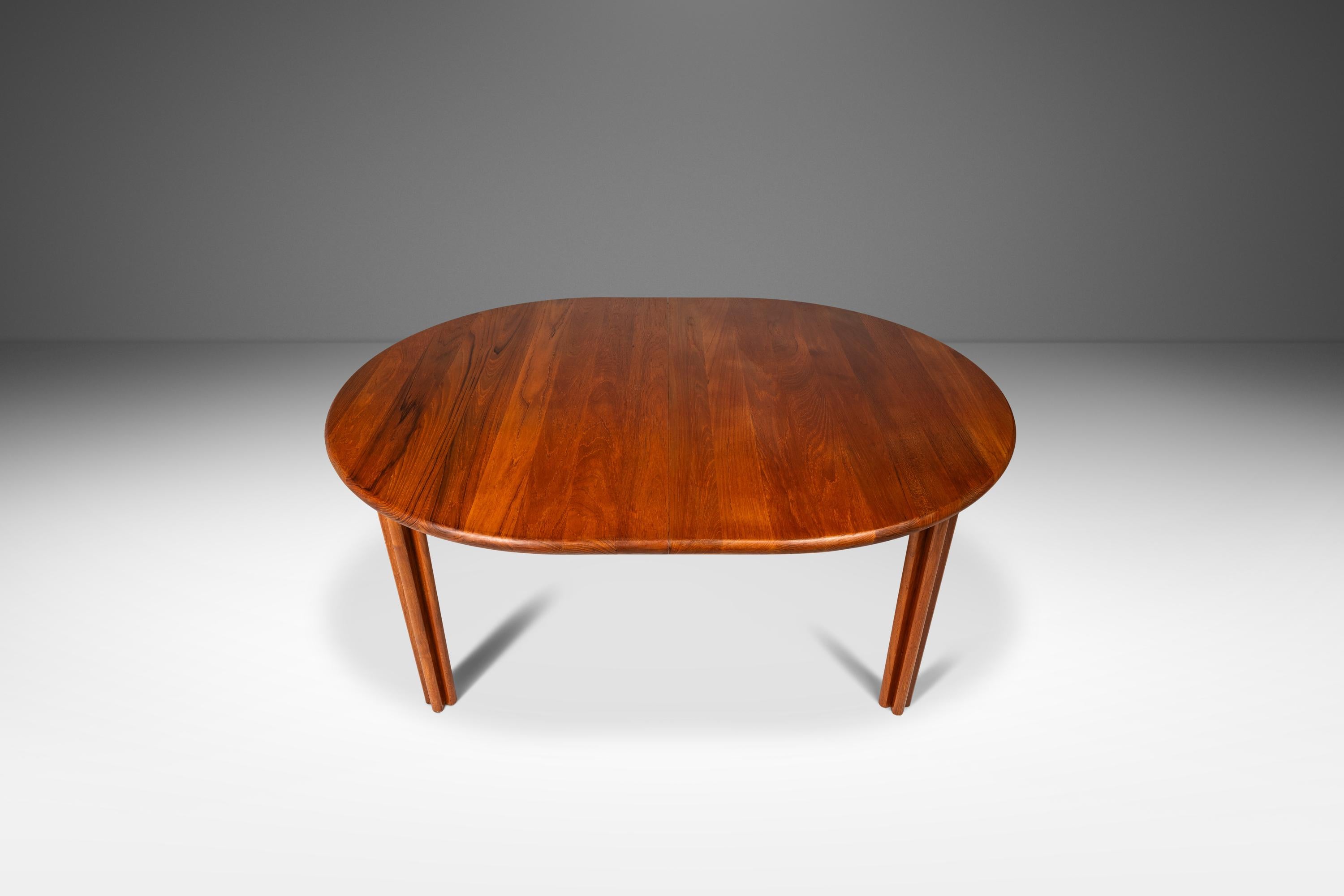 Mid-Century Modern Teak Extension Dining Table by Benny Linden, 2 Leaves, 1970 3