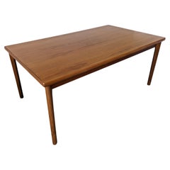 Vintage Mid Century Modern Teak Extension Dining Table By Gudme, c1960s