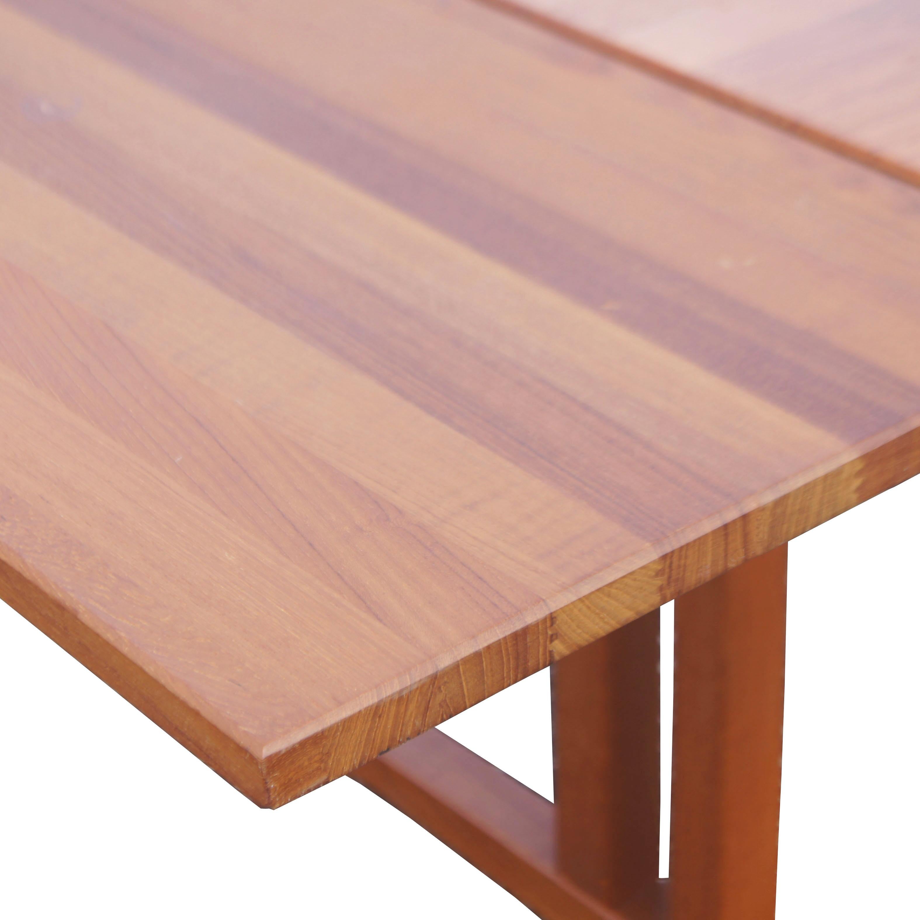 Table de salle à manger à rallonge en teck mi-siècle moderne en vente 2