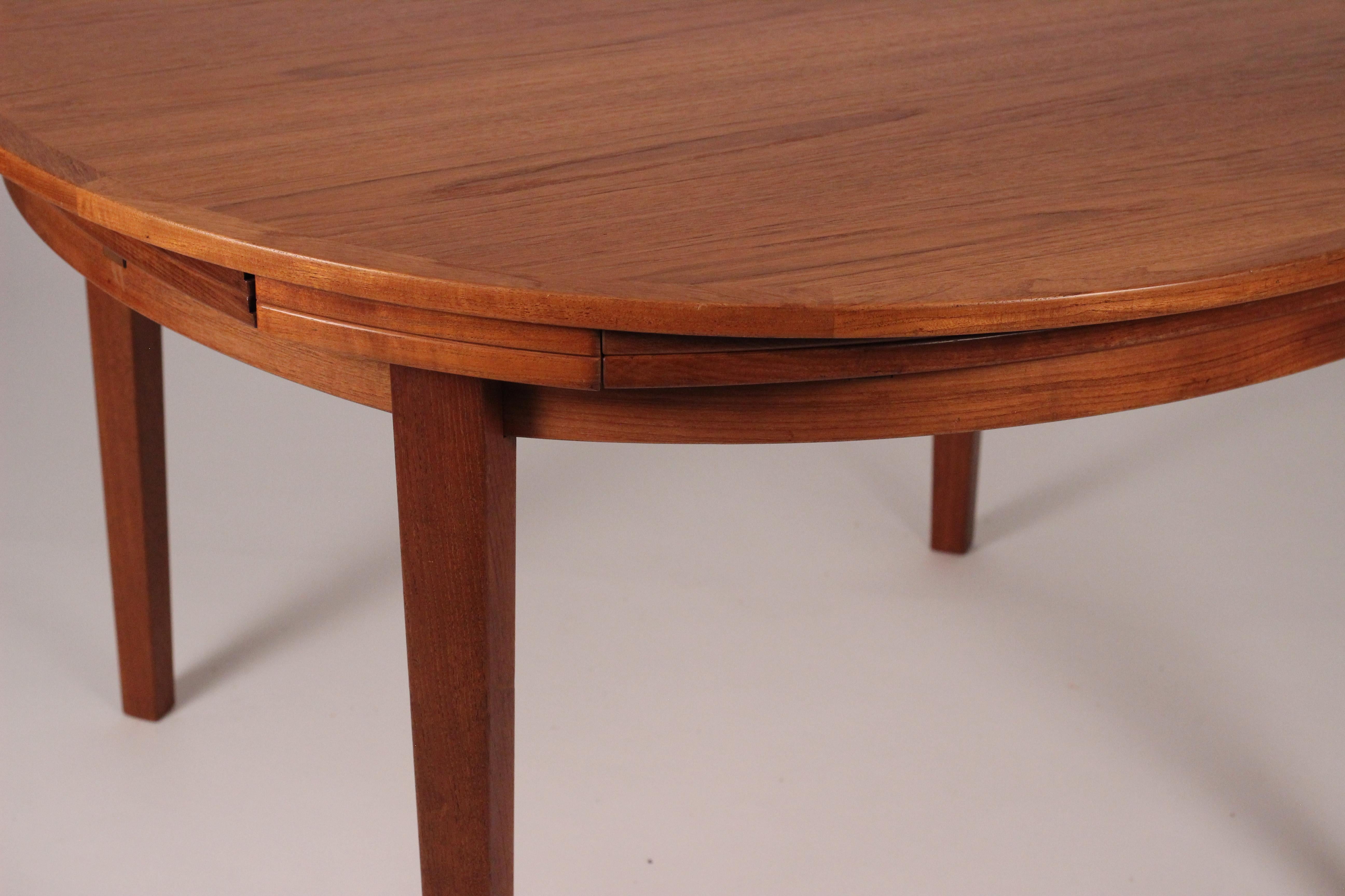 Mid-20th Century Mid-Century Modern Teak Flip Flap Dining Table by Dyrlund