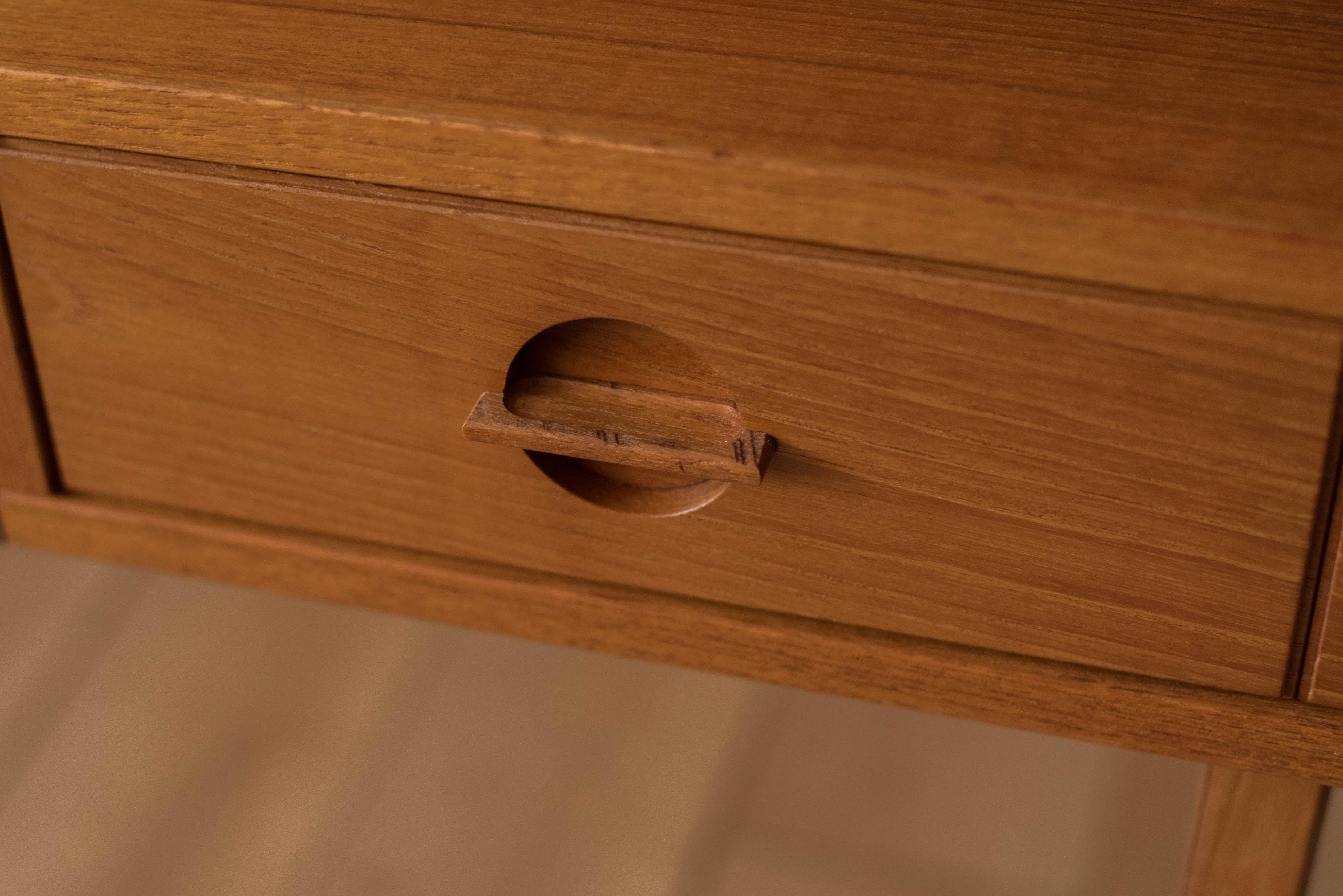 Mid-Century Modern Teak Flip Top Partners Desk by Peter Løvig Nielsen 9