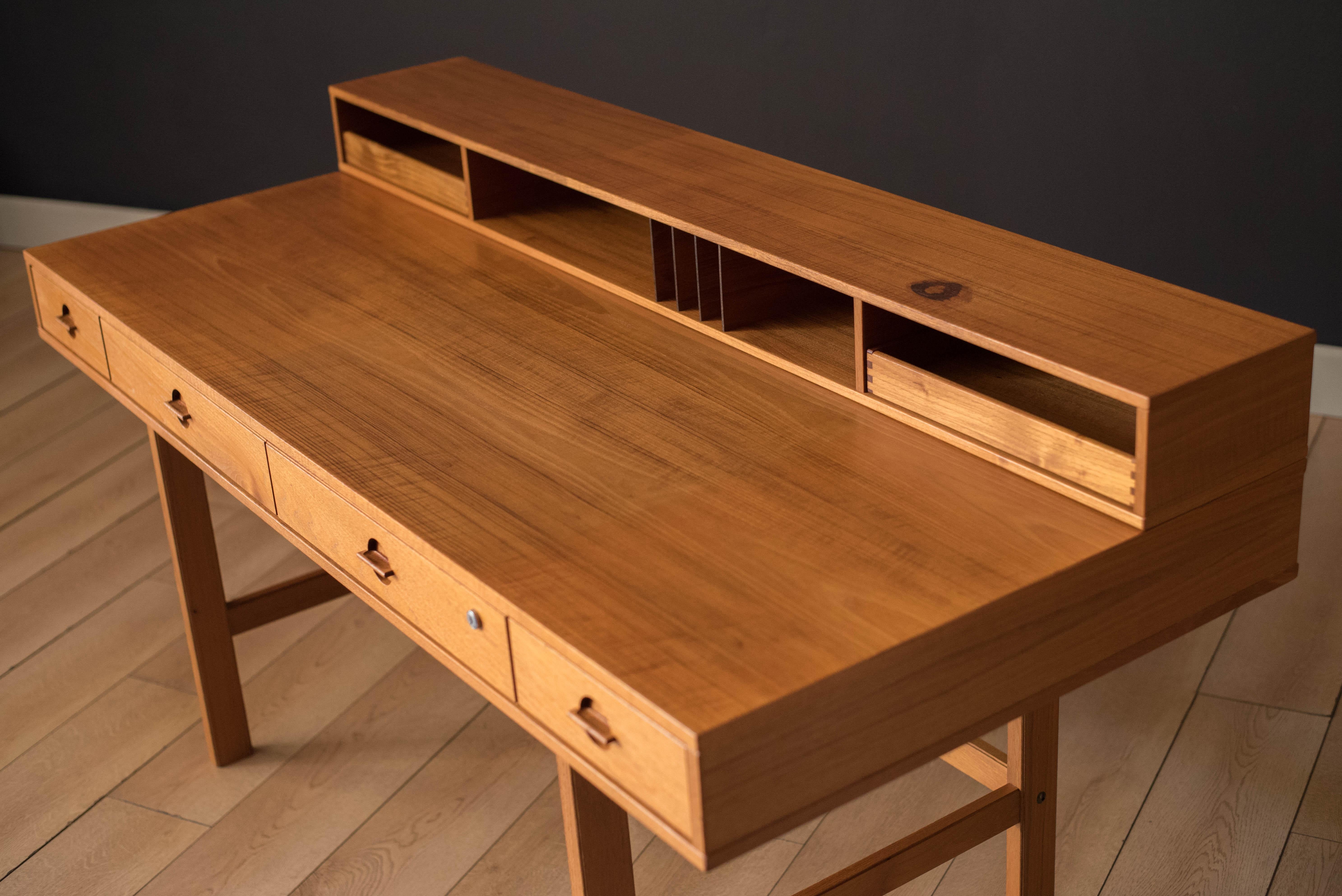 Late 20th Century Mid-Century Modern Teak Flip Top Partners Desk by Peter Løvig Nielsen