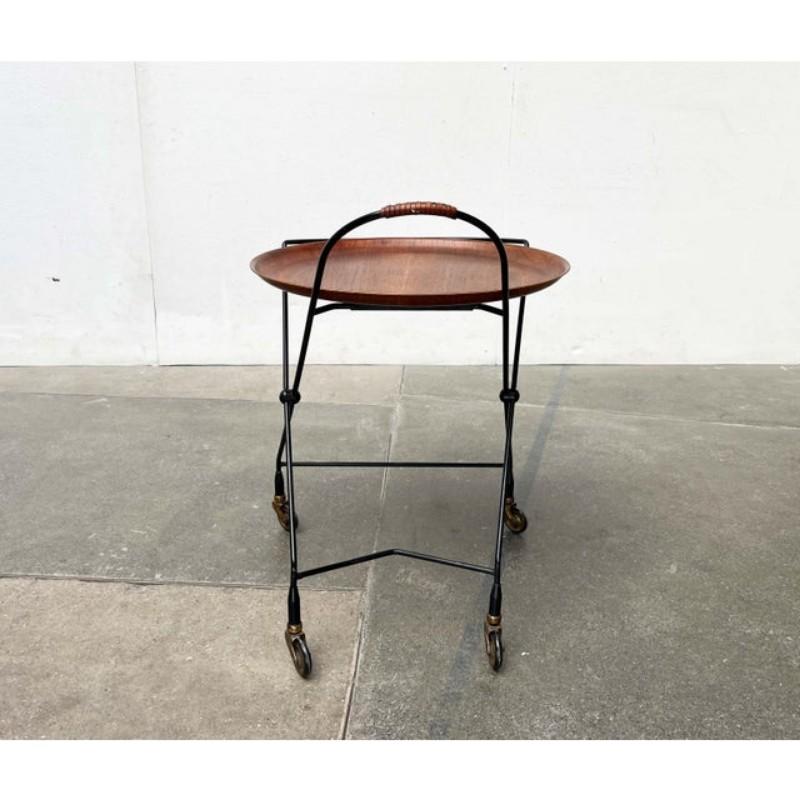 Chariot pliable en teck, Suède, années 1960 en vente 5