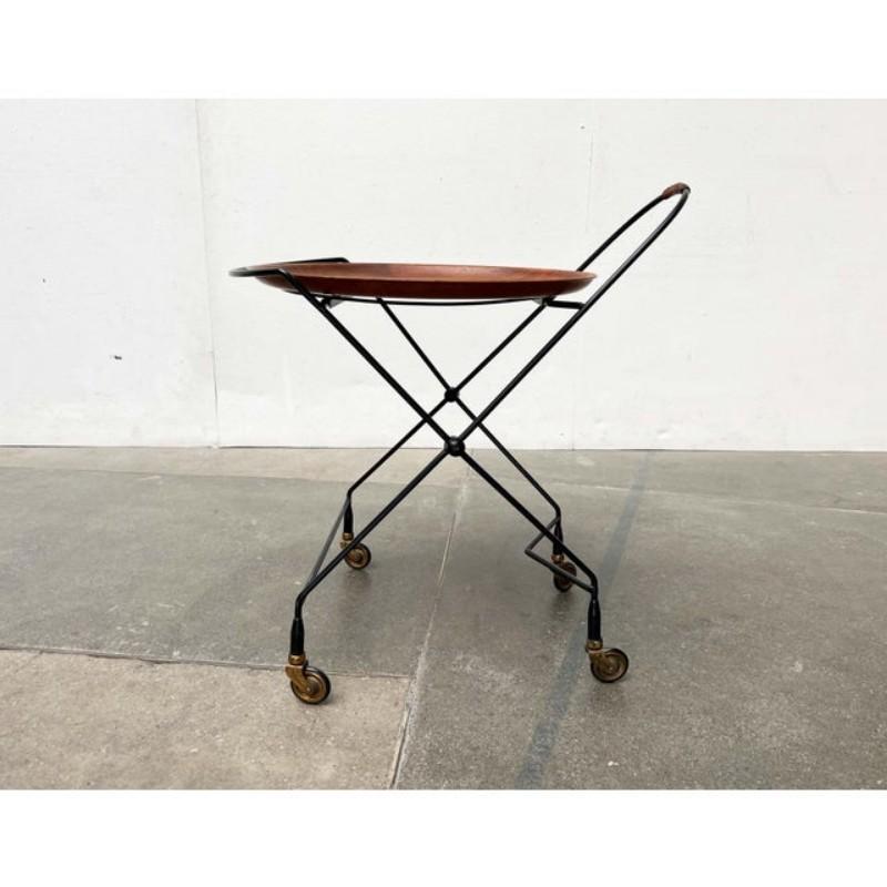 Chariot pliable en teck, Suède, années 1960 en vente 6