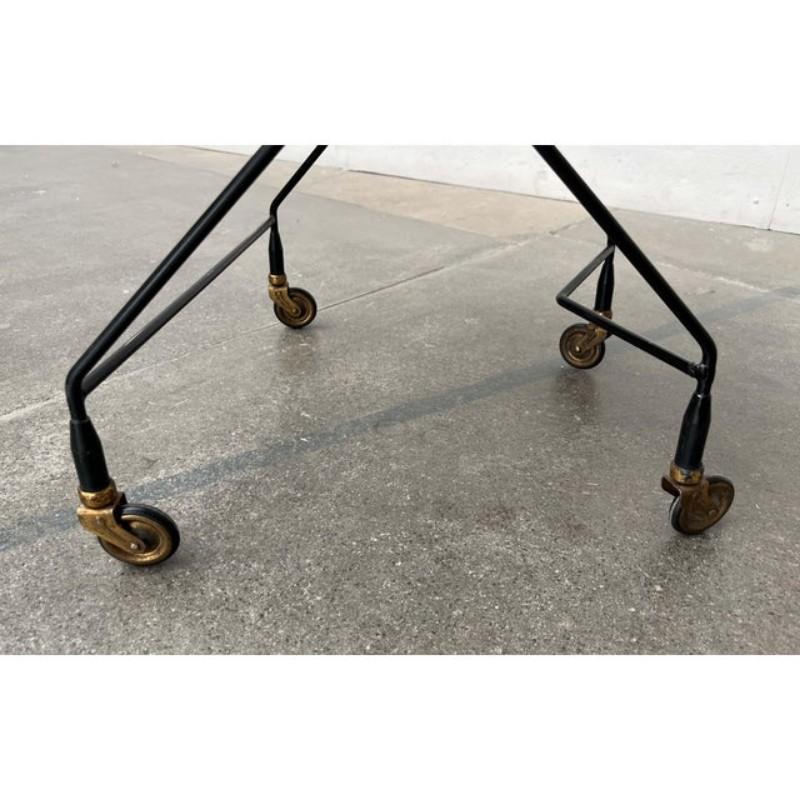 Métal Chariot pliable en teck, Suède, années 1960 en vente