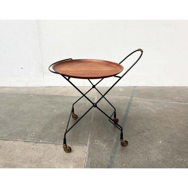 Chariot pliable en teck, Suède, années 1960 en vente 1