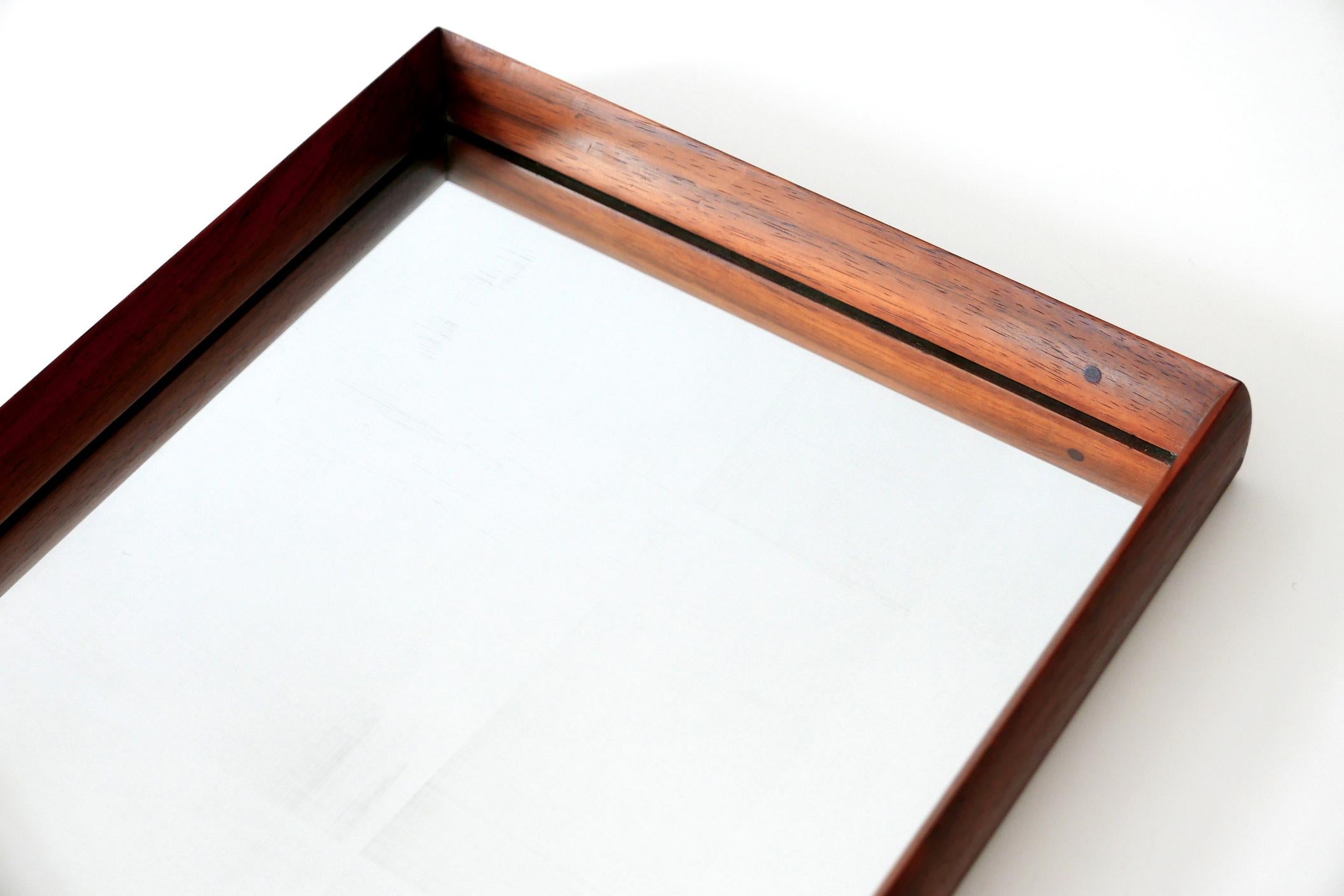 Mid-Century Modern Teak Framed Entry Wall Mirror by AB Glas and Trä Sweden, 1962 7