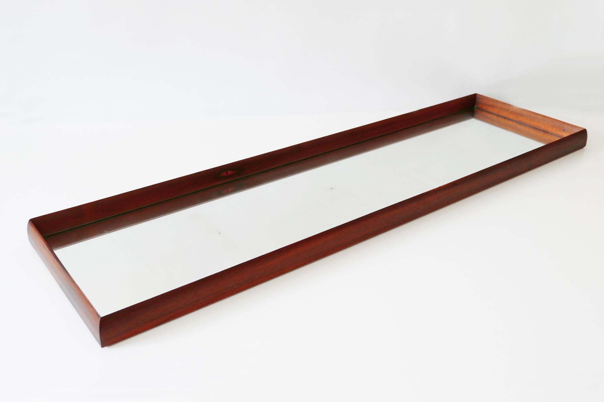 Mid-Century Modern Teak Framed Entry Wall Mirror by AB Glas and Trä Sweden, 1962 3