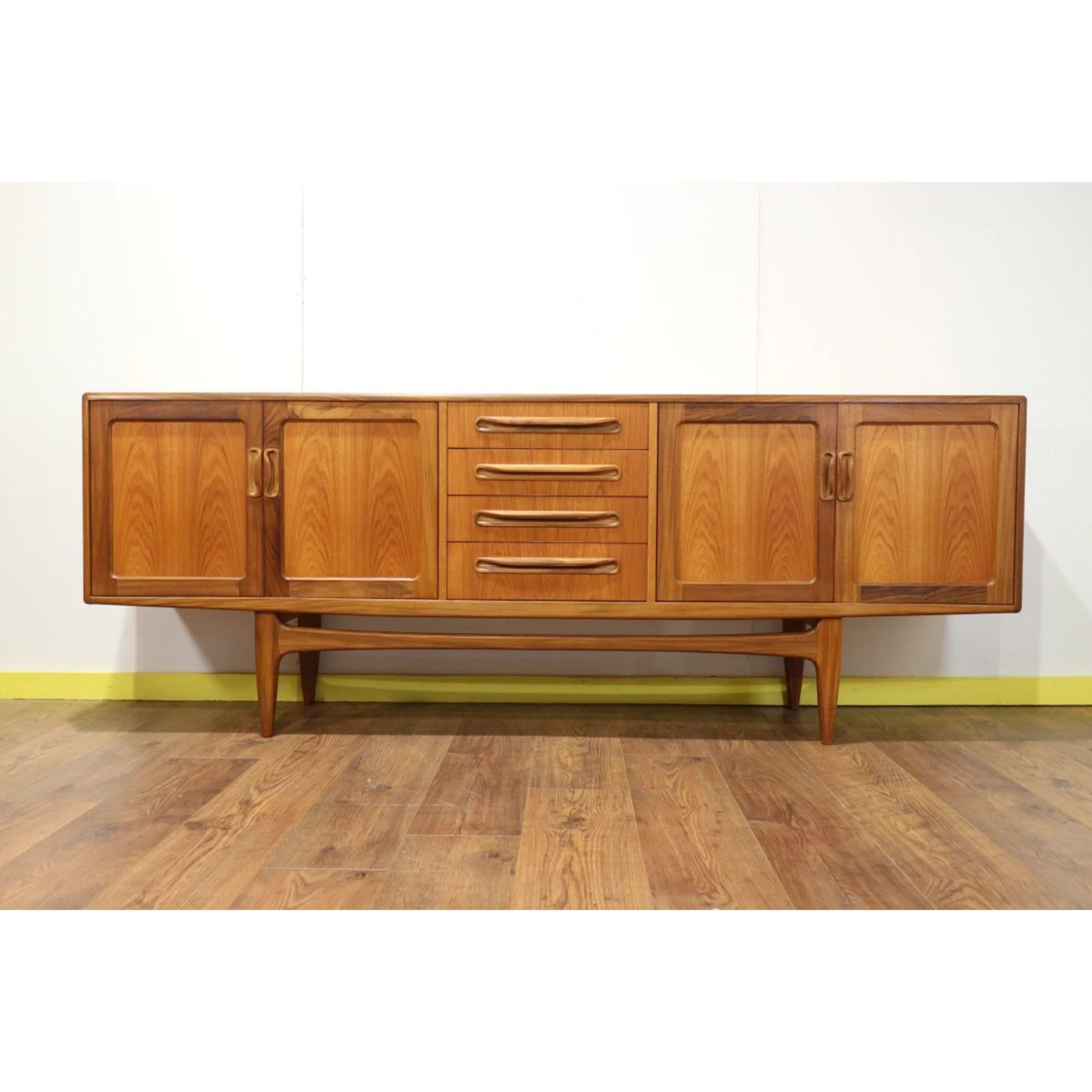 Mid Century Modern Teak Fresco Credenza Sideboard by G Plan Vintage