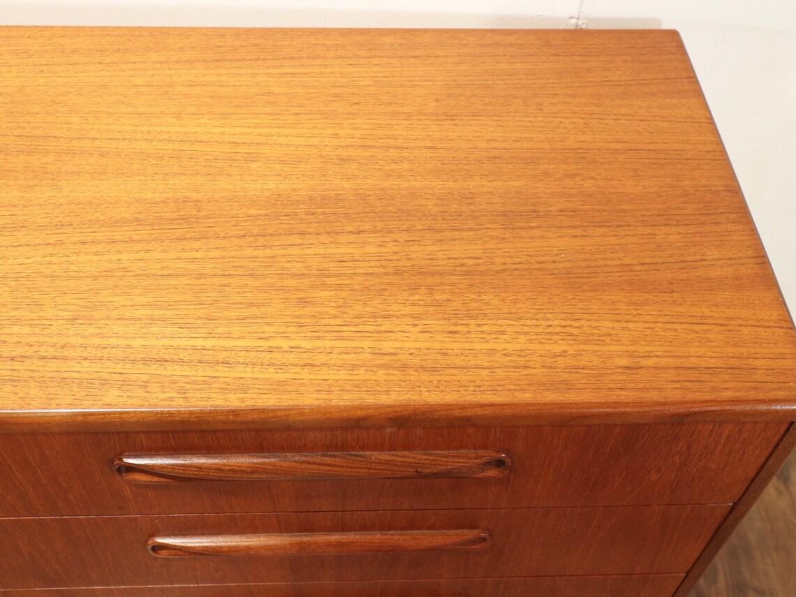 20th Century Mid-Century Modern Teak G Plan Dresser Bank of Drawers VIntage Danish Style