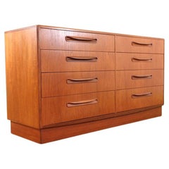 Mid-Century Modern Teak G Plan Dresser Bank of Drawers VIntage Danish Style