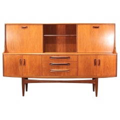Mid-Century Modern Teak G Plan Highboard Credenza