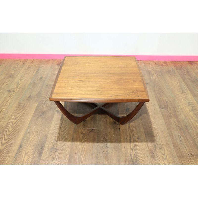 Mid Century Modern Teak G Plan Square Coffee Table Vintage Danish Style In Good Condition In Los Angeles, CA