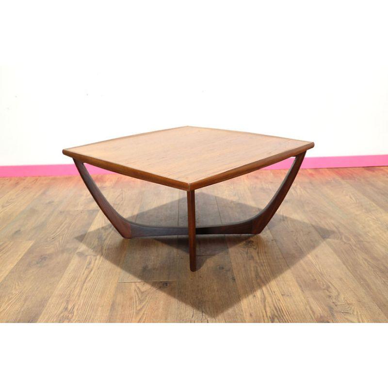 Wood Mid Century Modern Teak G Plan Square Coffee Table Vintage Danish Style