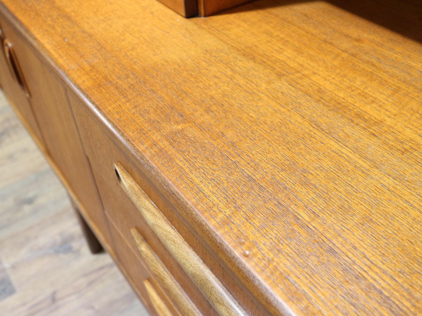 Mid-Century Modern Teak G Plan Tall Credenza Hutch Sideboard 4