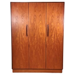 Mid-Century Modern Teak G Plan Triple Armoire