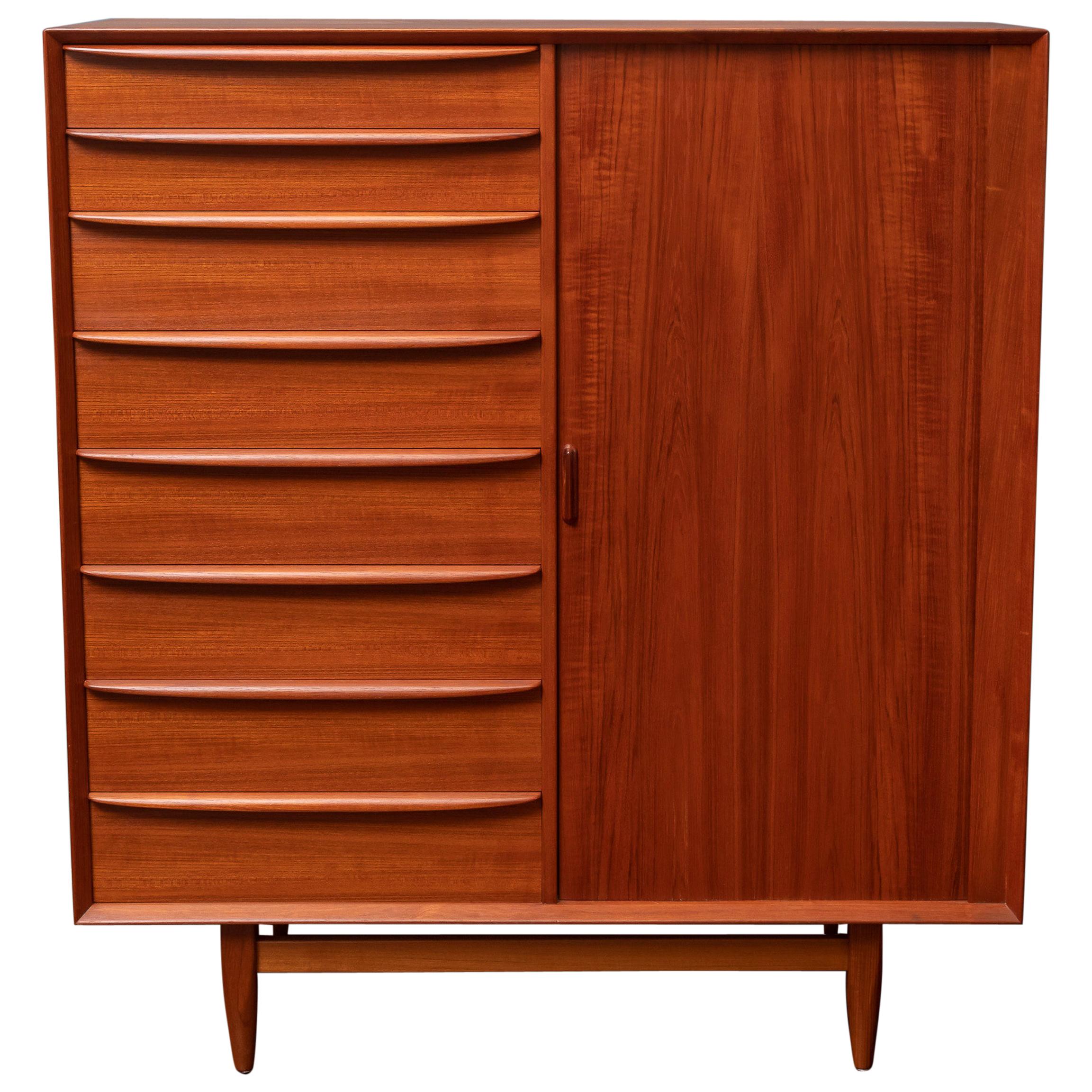 Mid-Century Modern Teak Gentleman's Chest by Falster Mobelfabrik