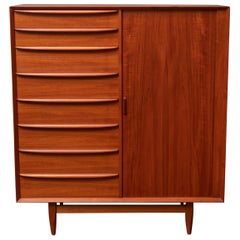 Mid-Century Modern Teak Gentleman's Chest by Falster Mobelfabrik