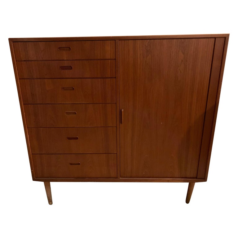 MidCentury Modern Teak Gentleman's Dresser by Falster Mobelfabrik For
