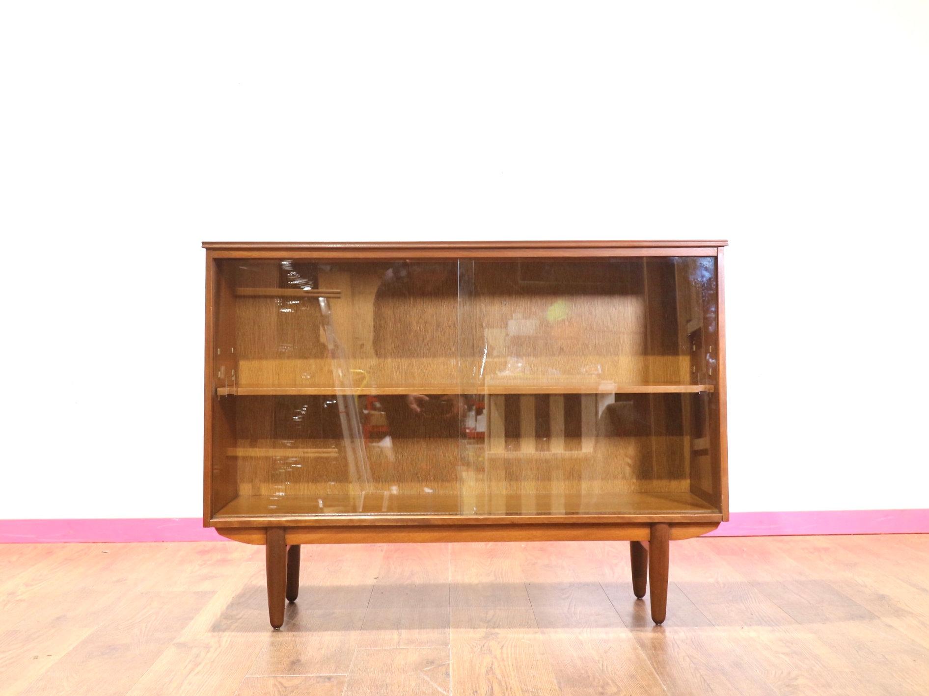 Mid-Century Modern Mid Century Modern Teak Glass Display China Cabinet Danish Style