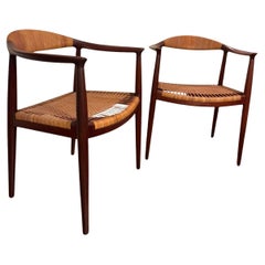 Mid Century Modern Teak Hans J. Wegner the Chair Pair JH-501