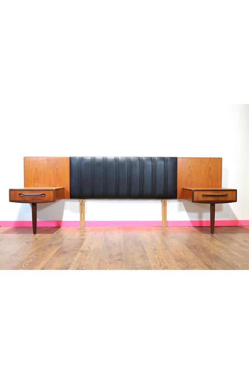 Mid-Century Modern Mid Century Modern Teak Headboard Bedsides by G Plan Fresco Range