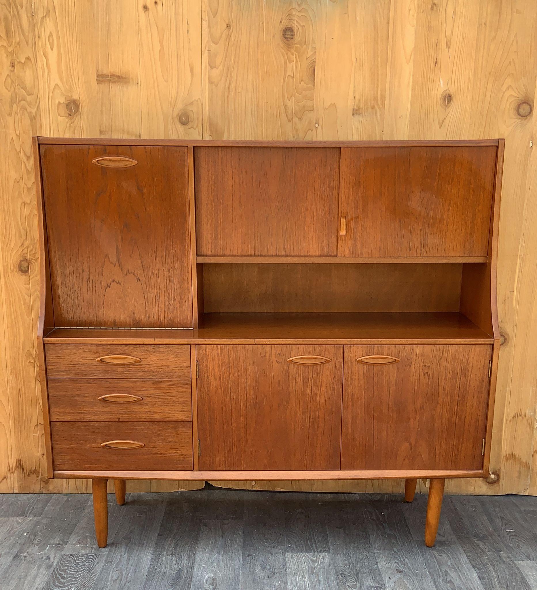 Hand-Crafted Mid Century Modern Teak Highboard by Jentique 