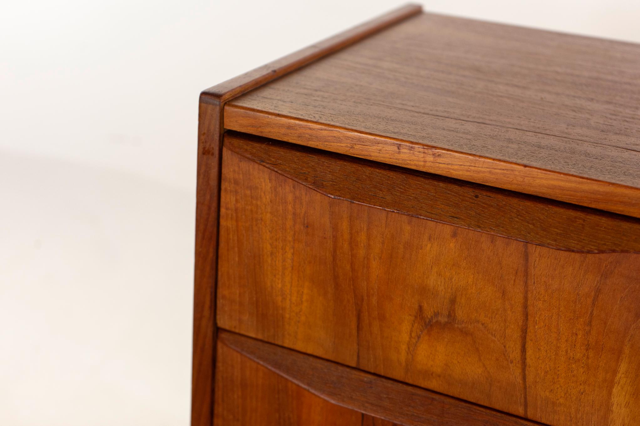 Danish Mid-Century Modern Teak Highboy Dresser For Sale