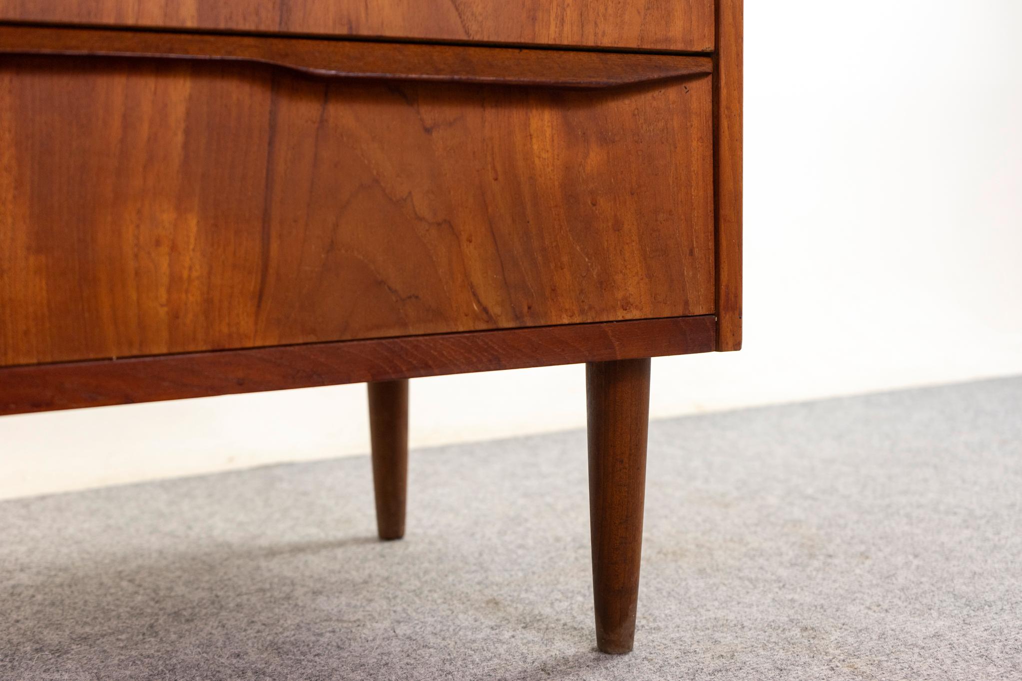 Veneer Mid-Century Modern Teak Highboy Dresser For Sale