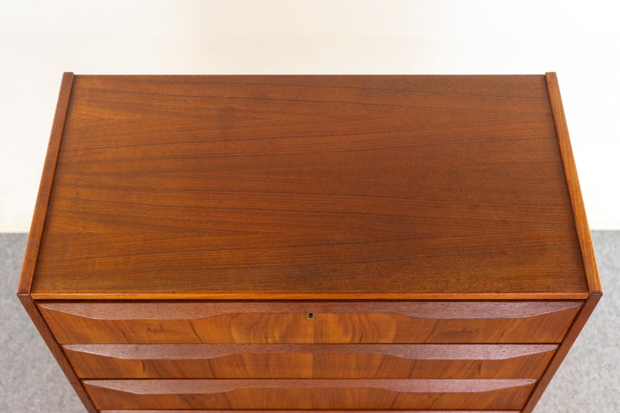 Mid-20th Century Mid-Century Modern Teak Highboy Dresser For Sale