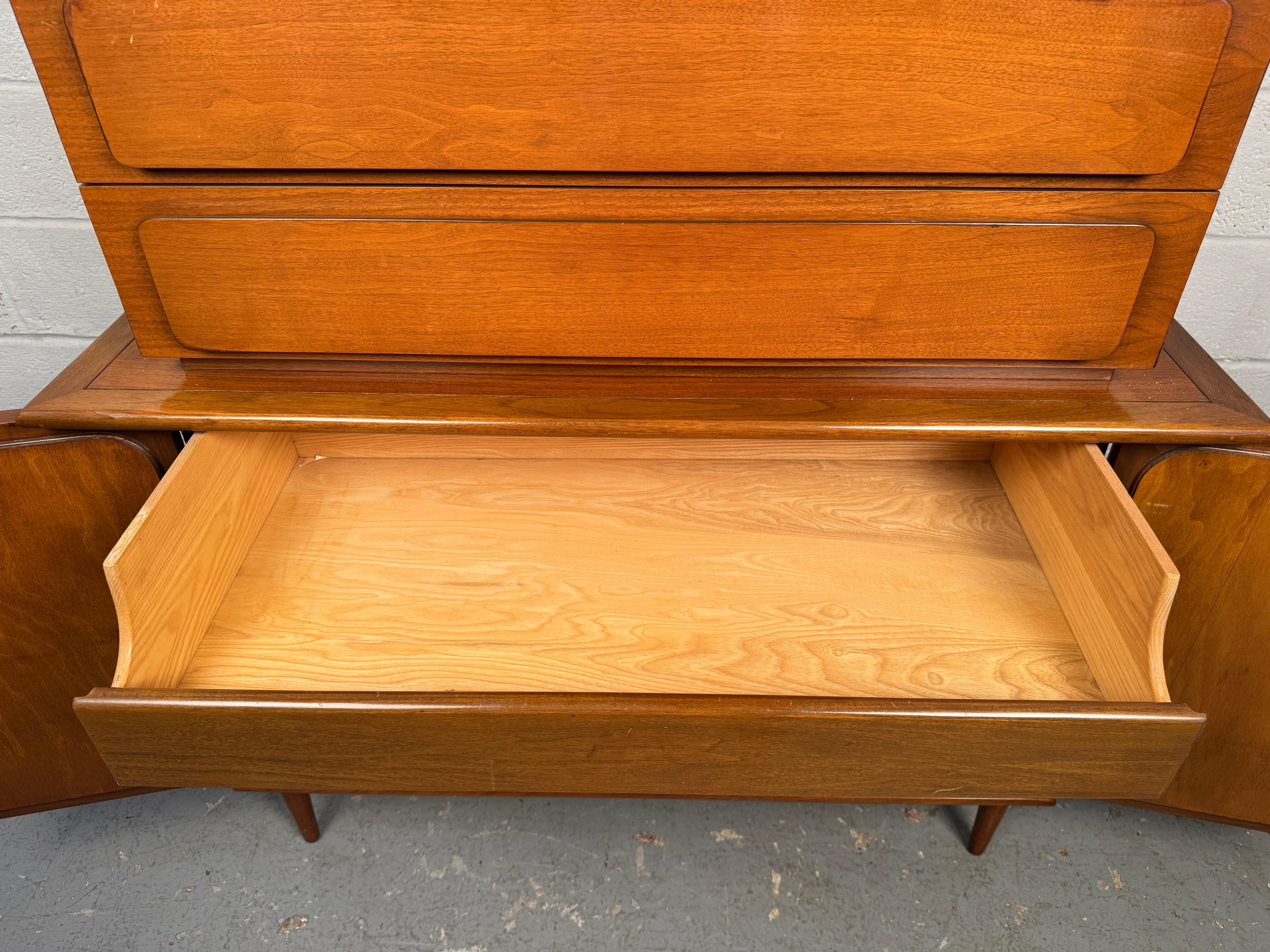 Mid-Century Modern Teak Highboy For Sale 10