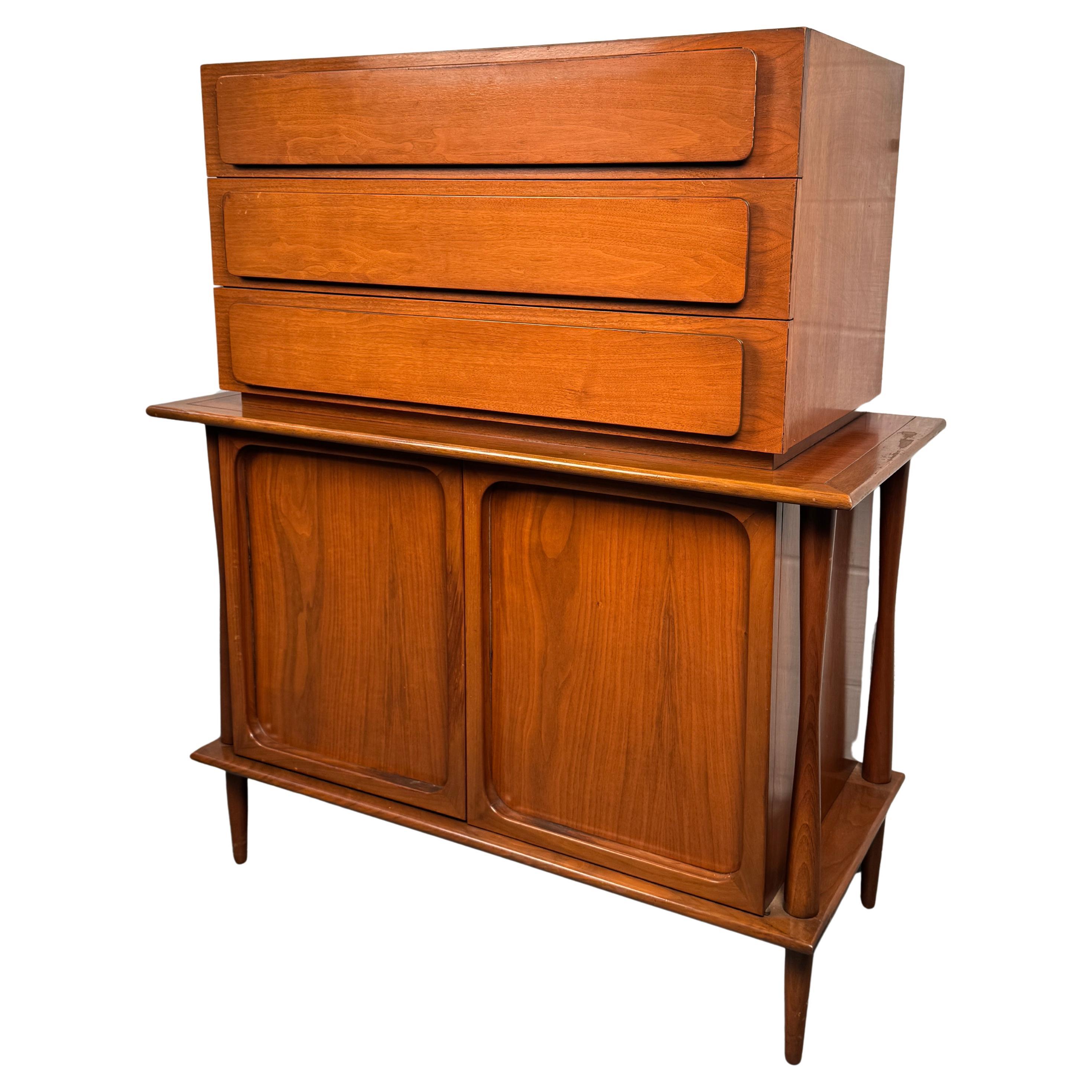 Mid-Century Modern Teak Highboy For Sale