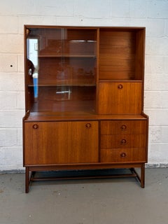 Mid-Century Modern Teak Hutch With Glass by Turnidge of London Ltd.