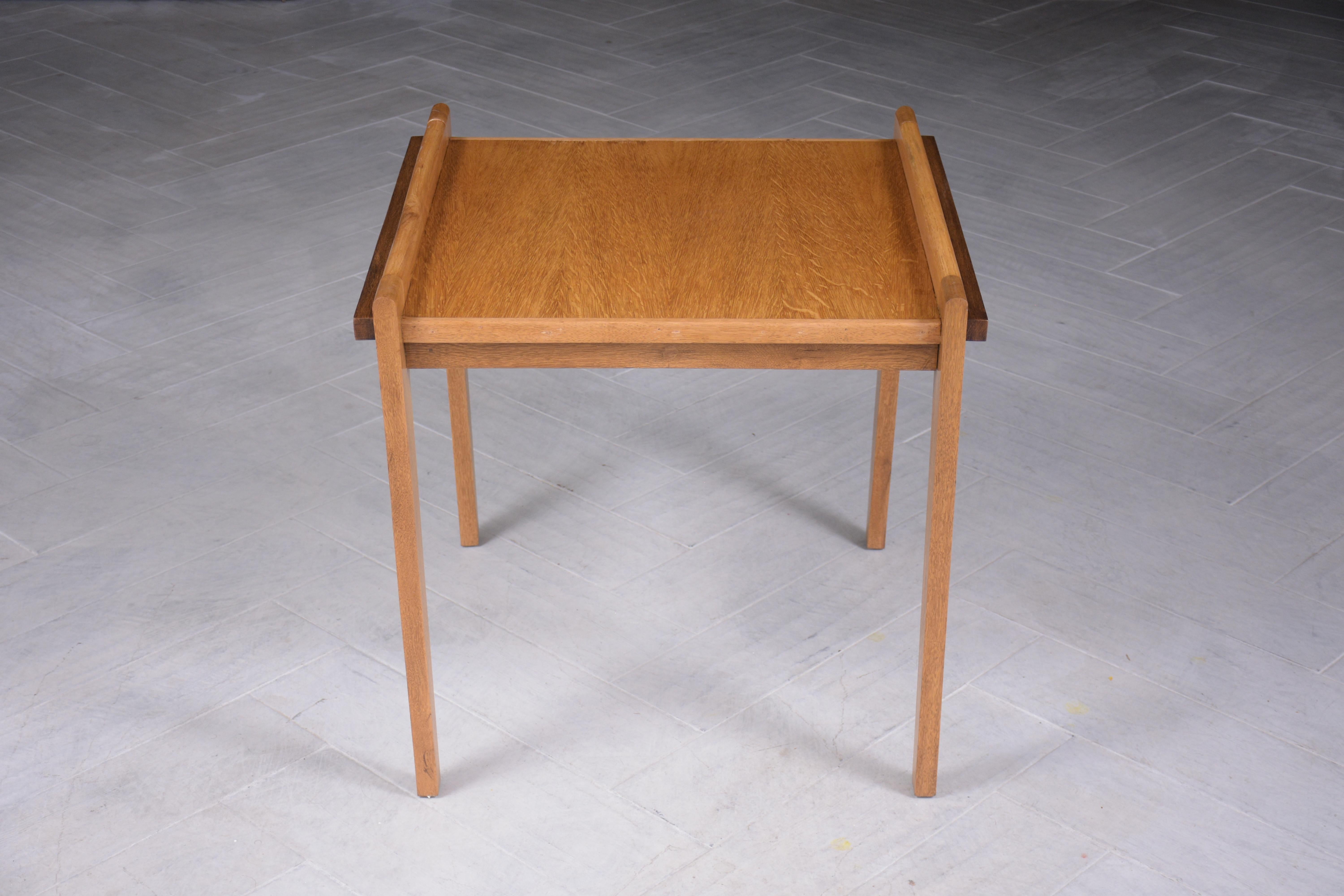 Lacquered Vintage Mid-Century Handcrafted End Table For Sale