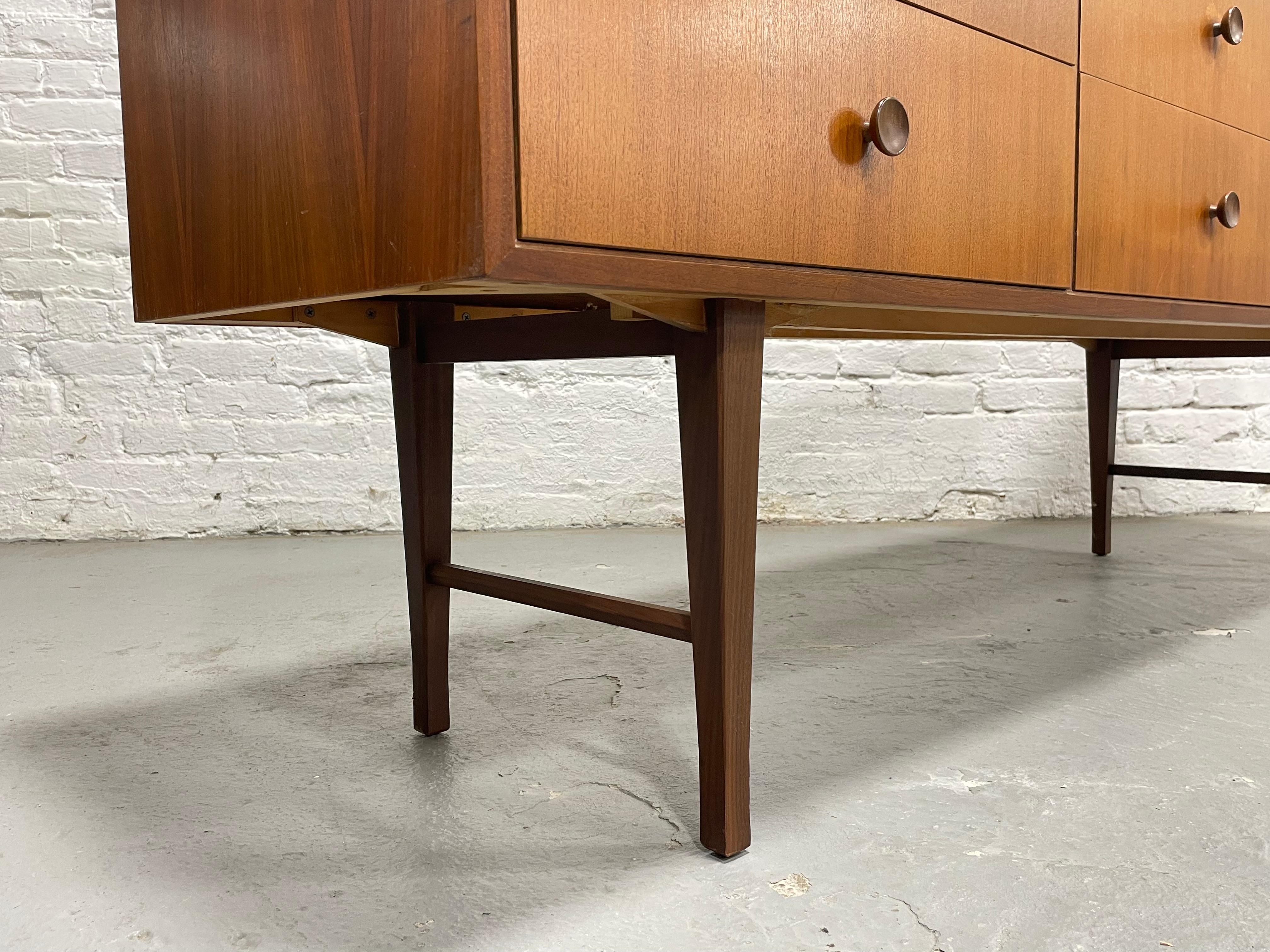 Mid-20th Century Mid Century Modern Teak Long Dresser / Sideboard, Made in Denmark. c. 1960's For Sale