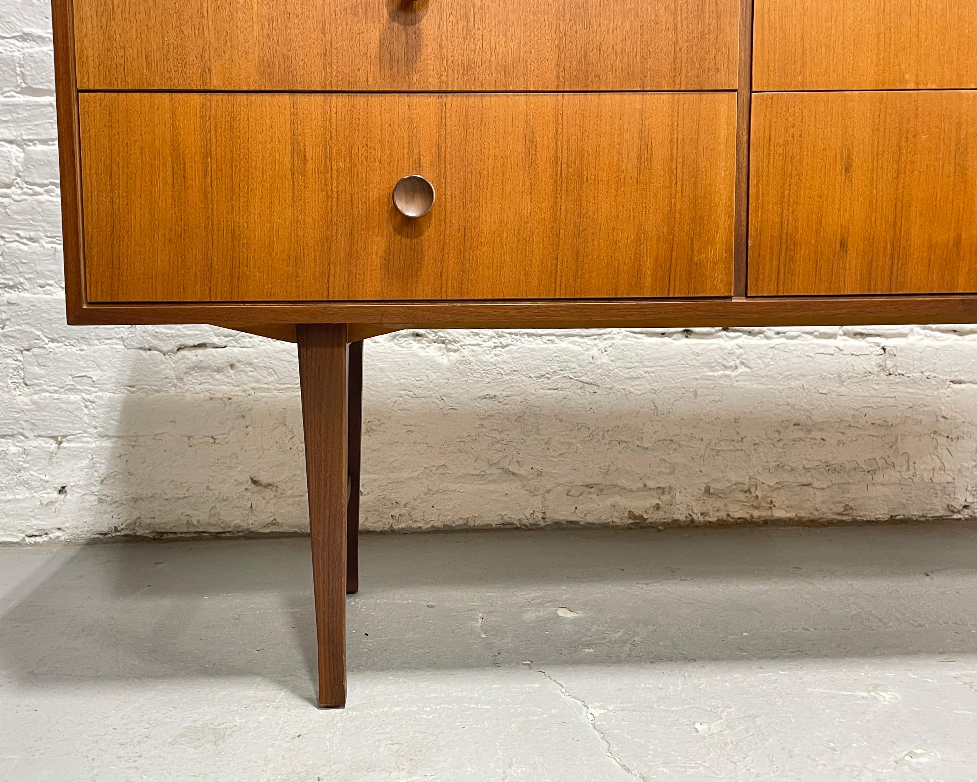 Mid Century Modern Teak Long Dresser / Sideboard, Made in Denmark. c. 1960's For Sale 1
