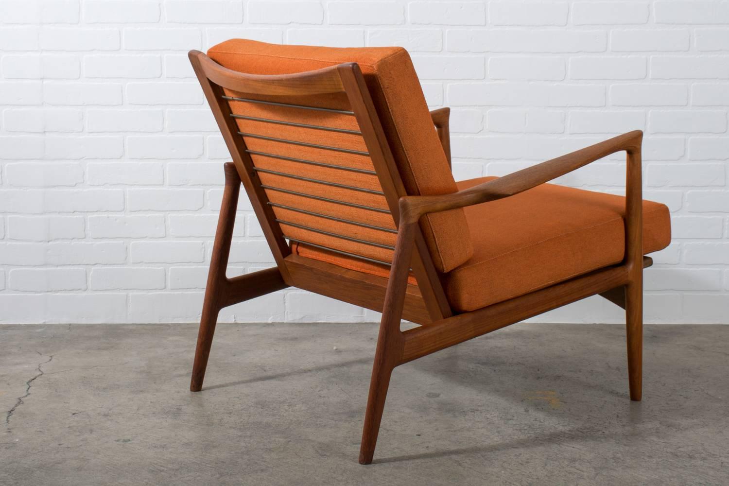 danish modern teak lounge chair