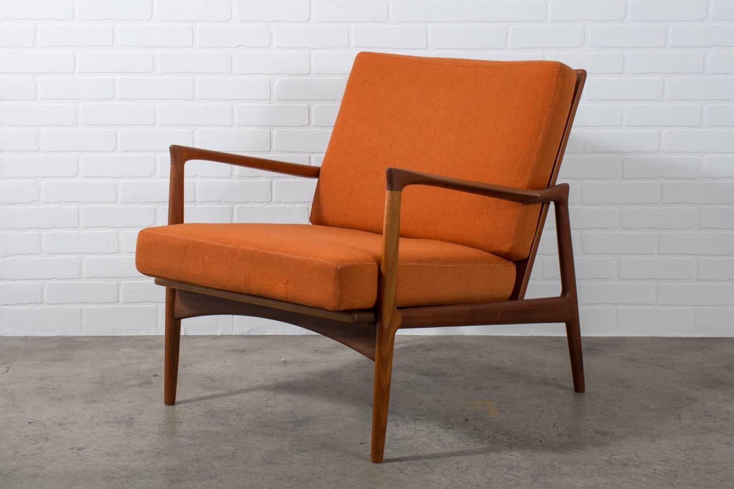 20th Century Mid-Century Modern Teak Lounge Chair by Ib Kofod Larsen, Denmark, 1960s For Sale