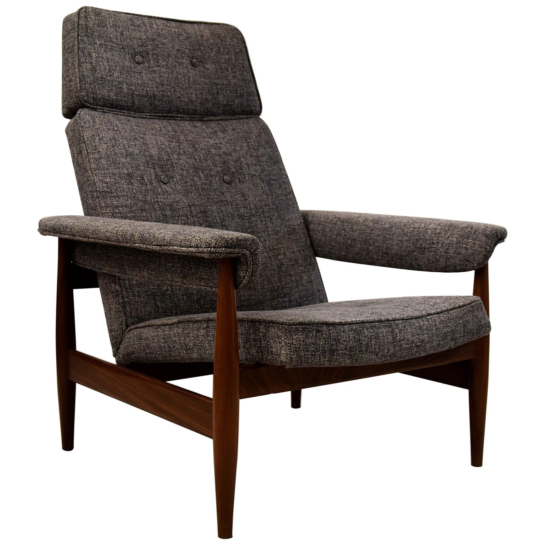 Mid century modern teak lounge chair