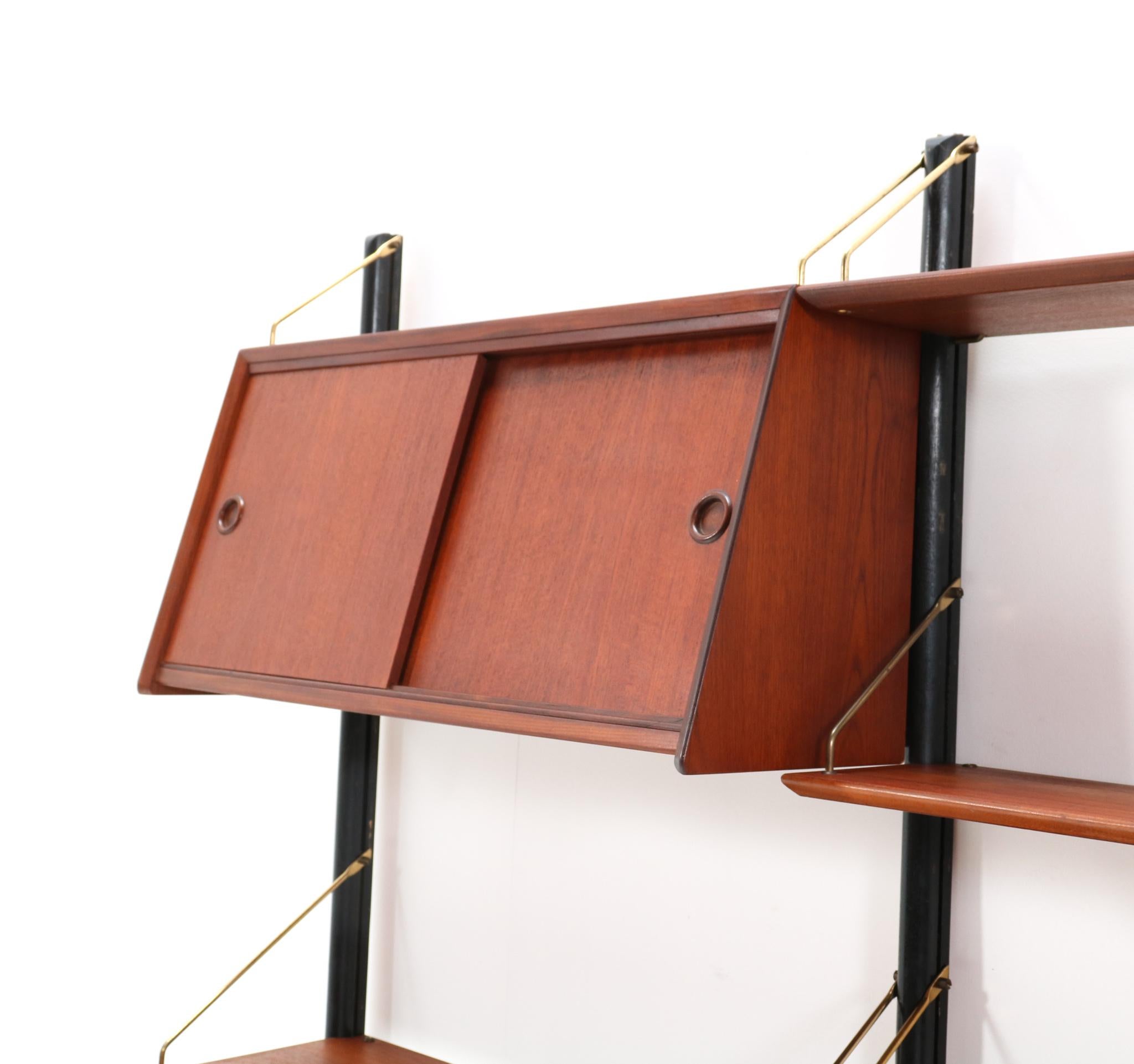 Mid-Century Modern Teak Modular Wall Unit by Louis van Teeffelen for WéBé, 1950s 7