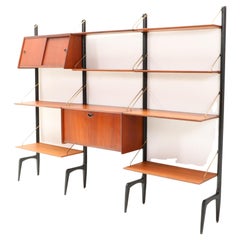 Mid-Century Modern Teak Modular Wall Unit by Louis van Teeffelen for WéBé, 1950s